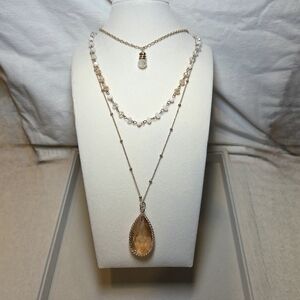 Gold Layered Crystals Beads Necklace